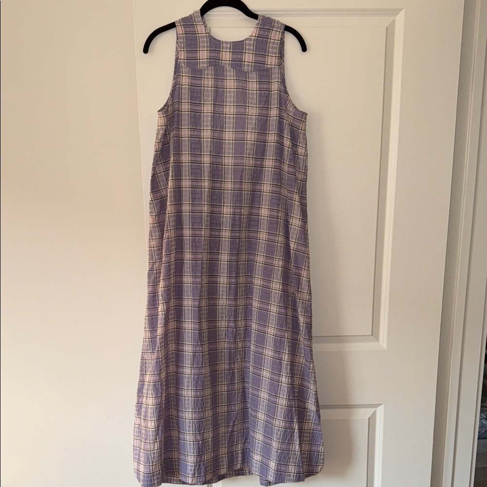 GANNI Plaid Maxi Dress